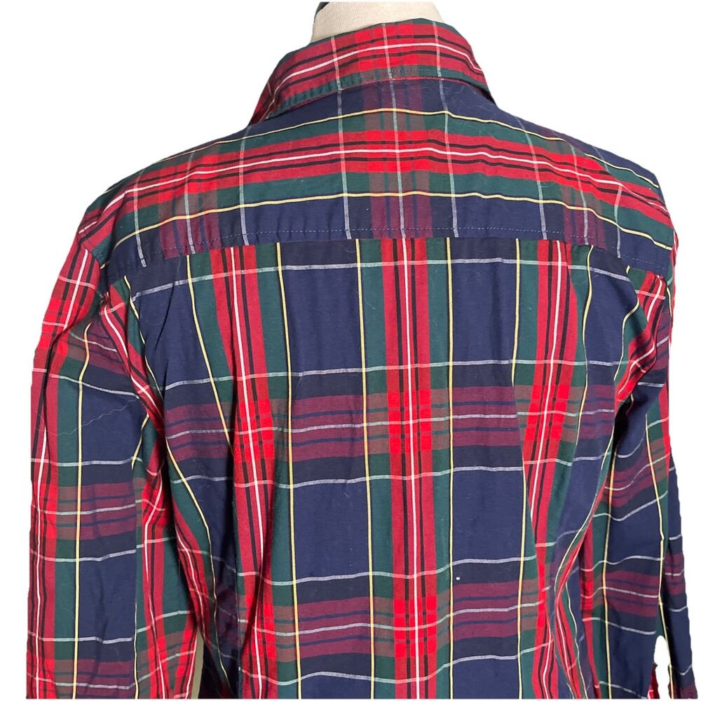 Women’s J Crew plaid lightweight button-down shirt Medium- EUC - Picture 5 of 5